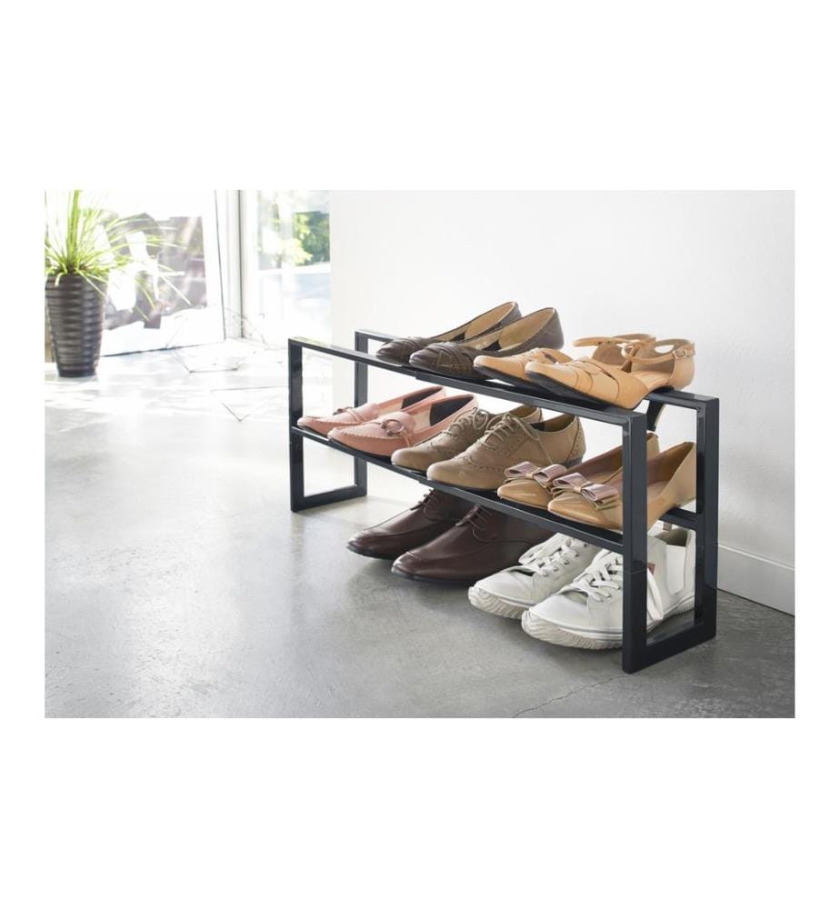 YAMAZAKI - Schuhregal Line Metall, Schwarz