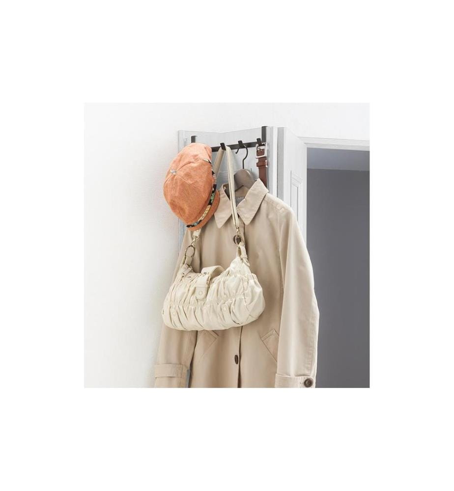 YAMAZAKI - Accroche-porte Smart 5 crochets, Noir