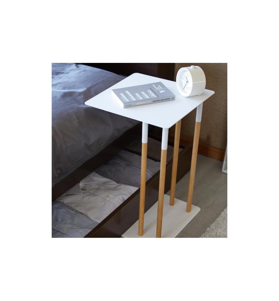 YAMAZAKI - Table d'appoint Plain 35 x 35 x 55 cm, Blanc