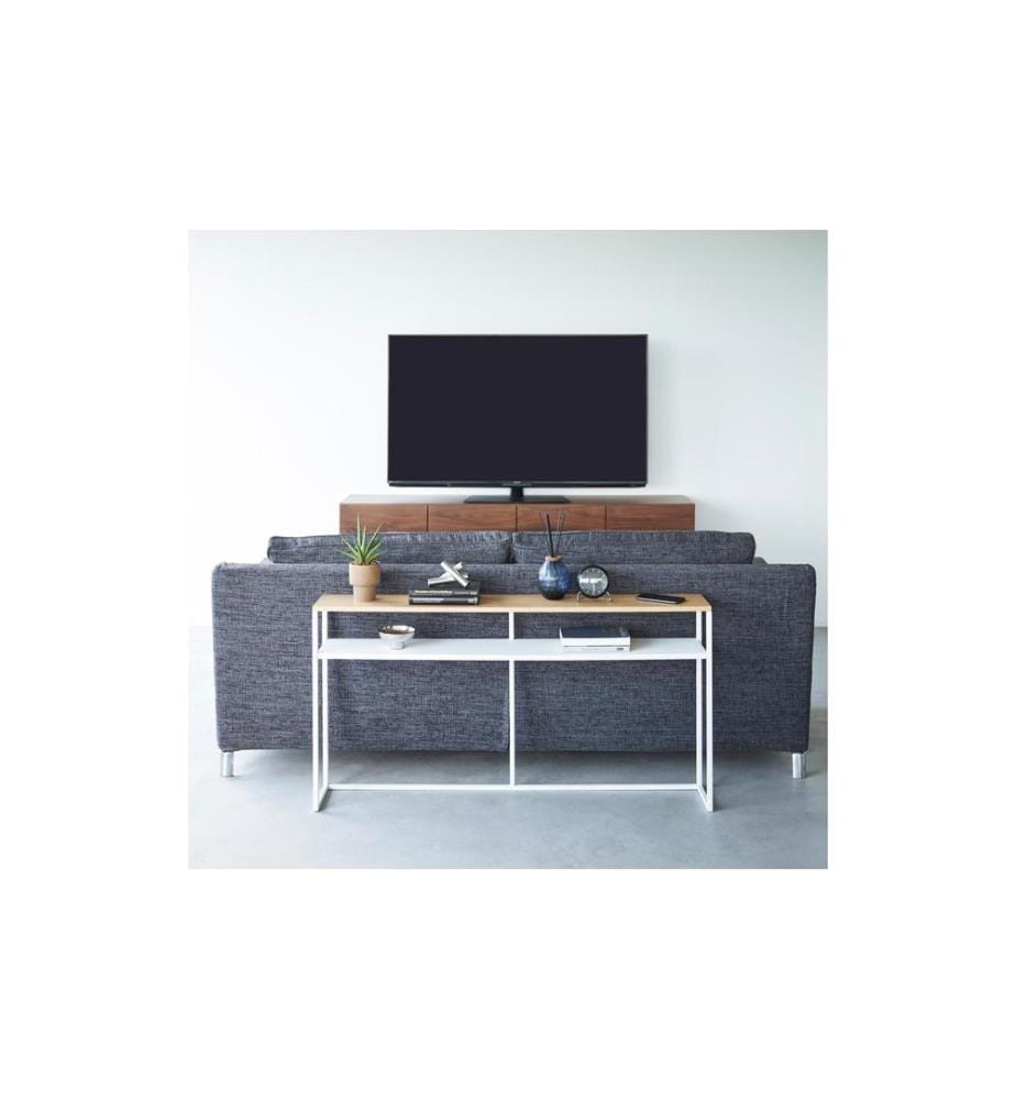 YAMAZAKI - Table console TOWER 126 x 65 cm, Blanc