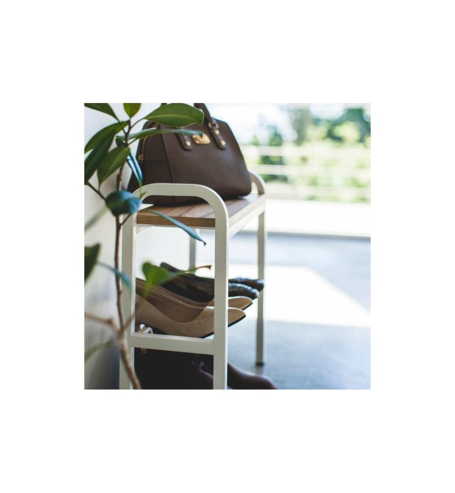 YAMAZAKI - Schuhregal Tower 48 x 46 cm, Weiss
