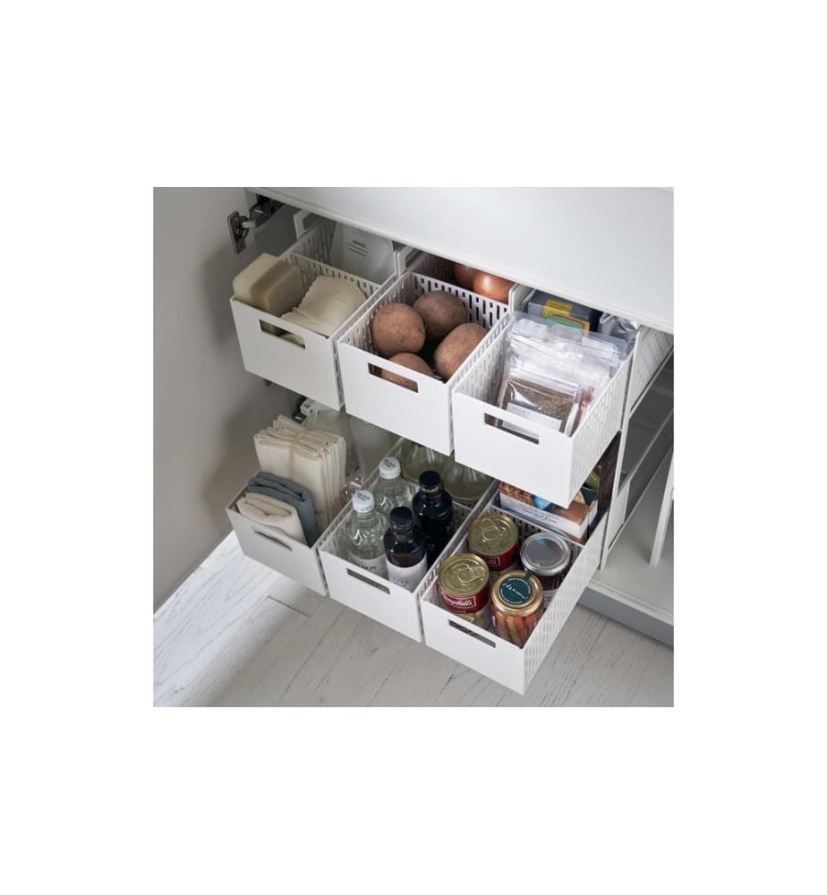 YAMAZAKI - Panier de rangement Tower Blanc