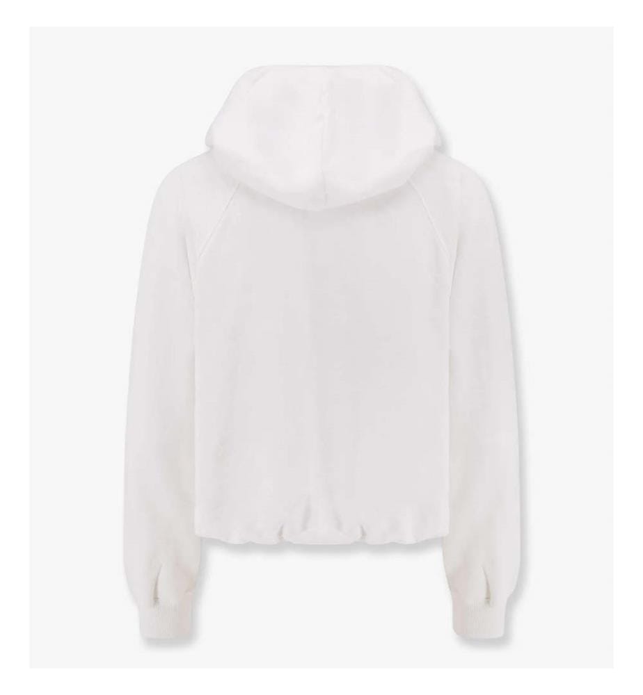 Hooded cotton sweatshirt - White