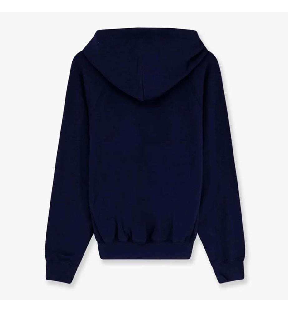 Felpa con cappuccio in cotone - Blu navy