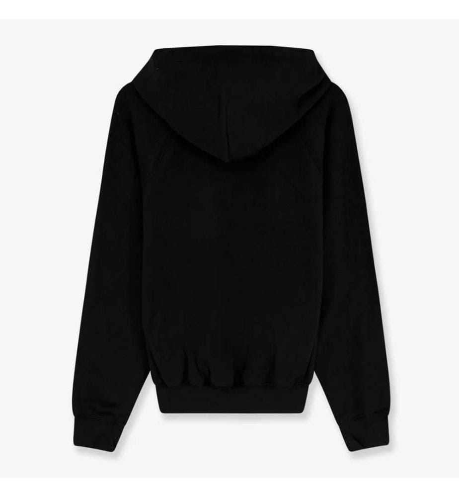 Felpa con cappuccio in cotone - Nero
