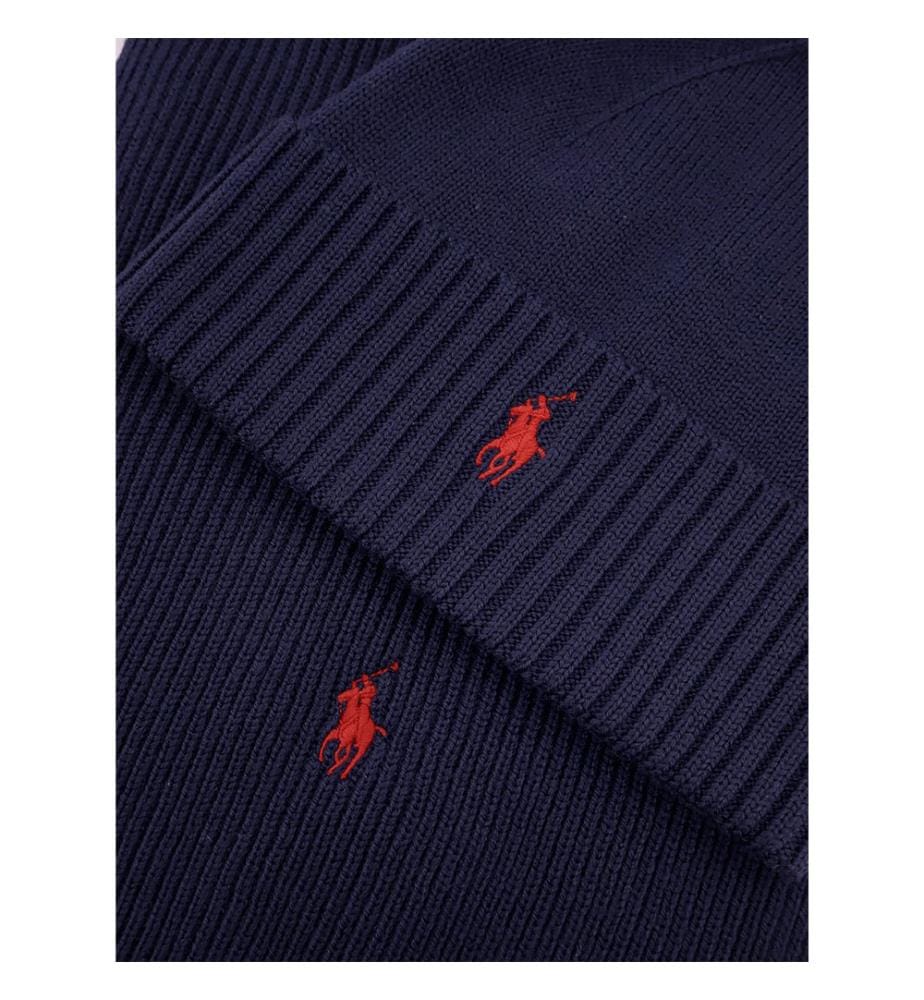 Ensemble bonnet et écharpe en laine - Marine