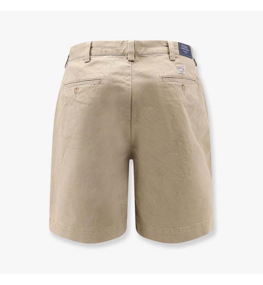 Baumwollshorts in weiter Passform - Beige