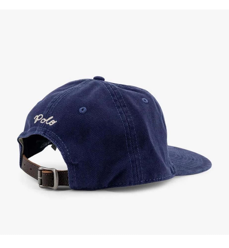 Jeans-Kappe mit Logo auf der Vorderseite - Blau