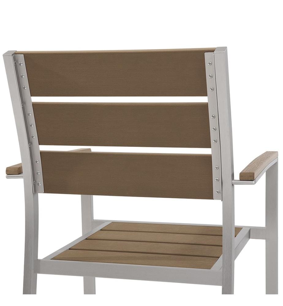 Gartenstuhl 6er Set VERNIO Braun