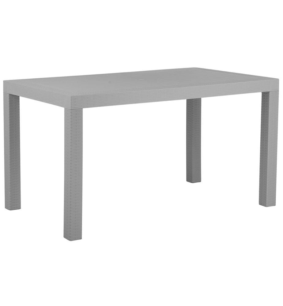 Gartentisch FOSSANO 140 cm 80 cm Hellgrau