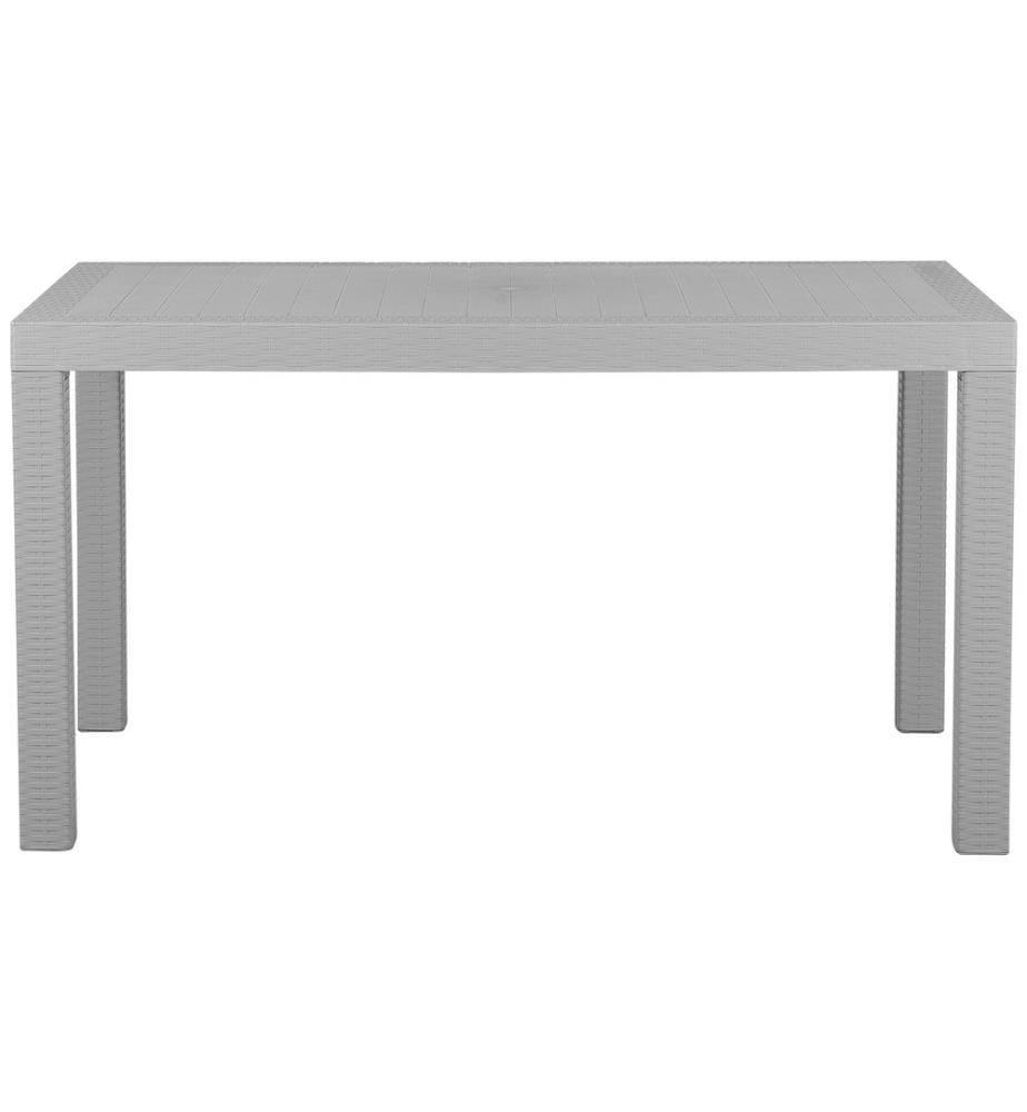 Gartentisch FOSSANO 140 cm 80 cm Hellgrau