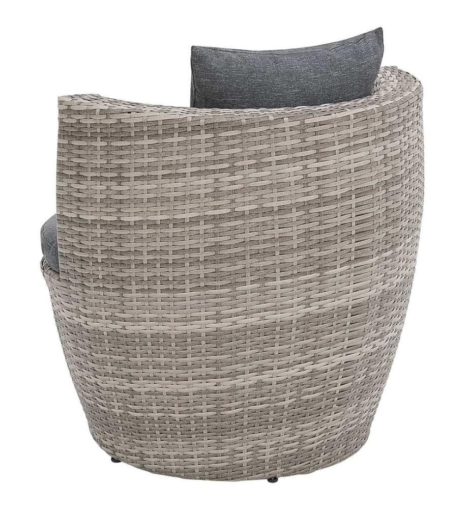 Bistro Set inkl. Kissen CAPRI Polyrattan Grau