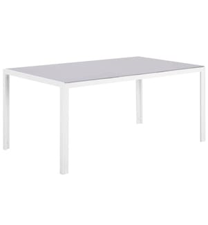 Gartentisch CATANIA 160 cm 91 cm Glas Grau