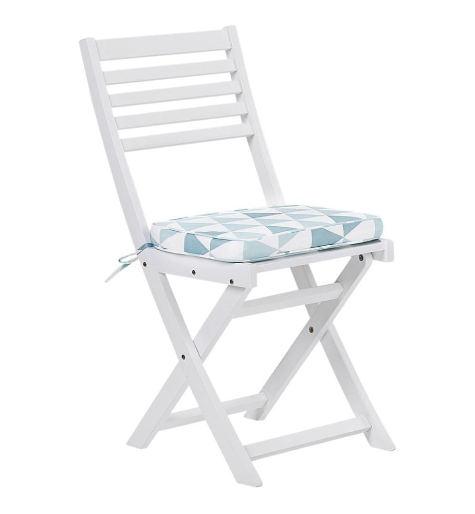 Bistro Set inkl. Kissen klappbar FIJI Akazienholz Blau