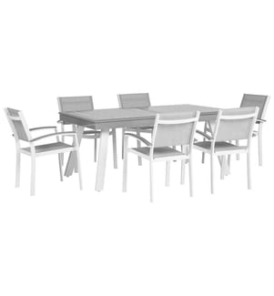 Gartenmöbel Set 6-Sitzer PERETA Metall Grau