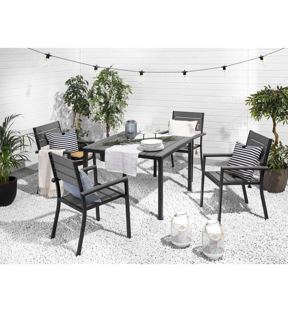 Gartenmöbel Set 4-Sitzer PRATO Grau