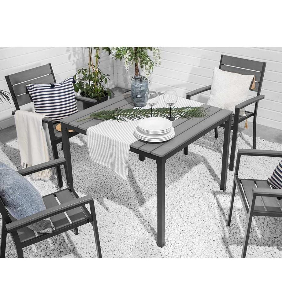 Gartentisch PRATO 95 cm 95 cm Grau
