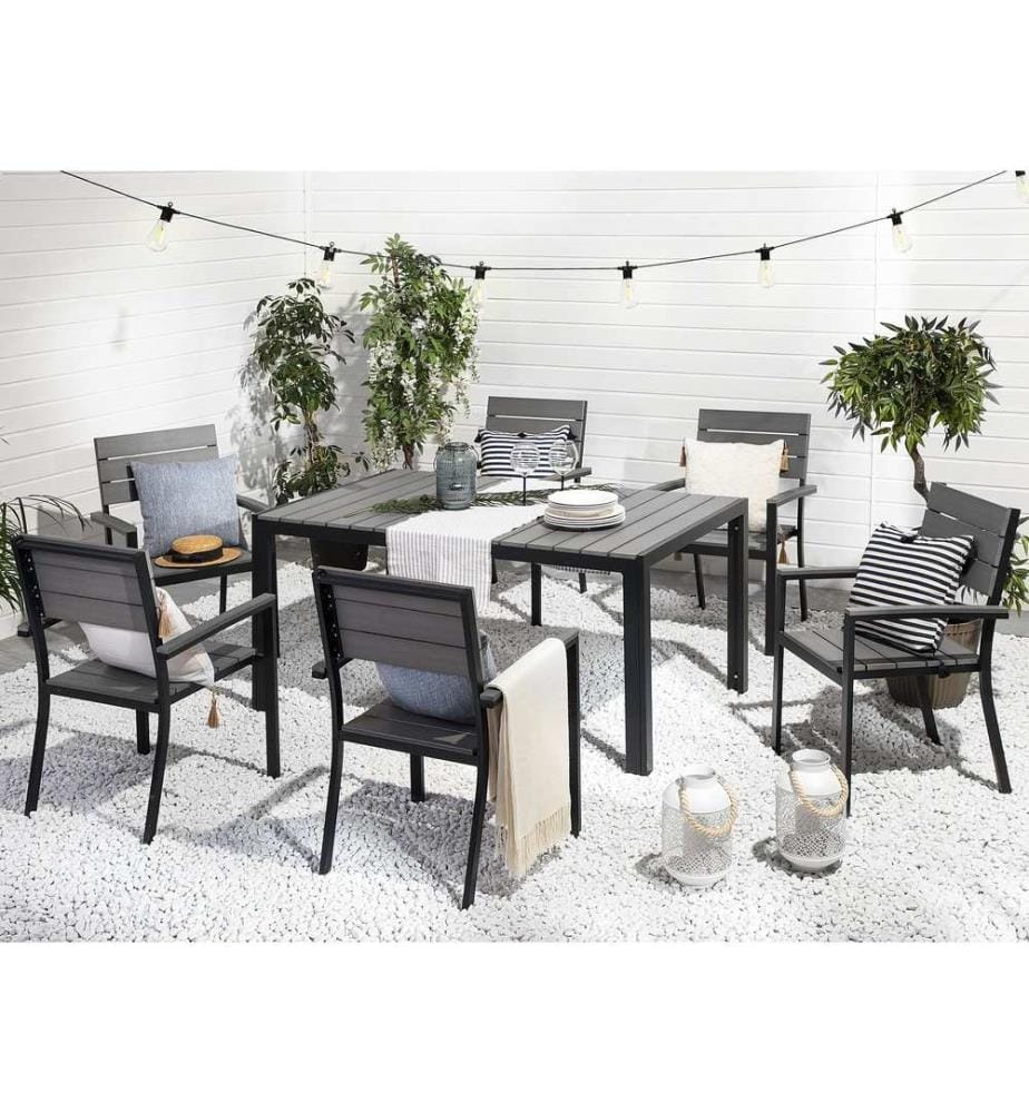 Gartenmöbel Set 6-Sitzer COMO Grau