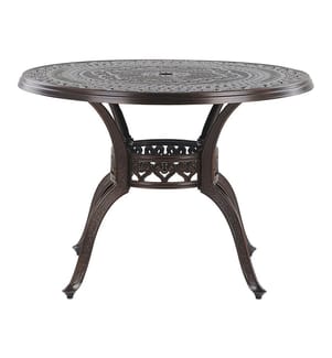 Gartentisch SALENTO 102 cm 102 cm Metall Dunkelbraun