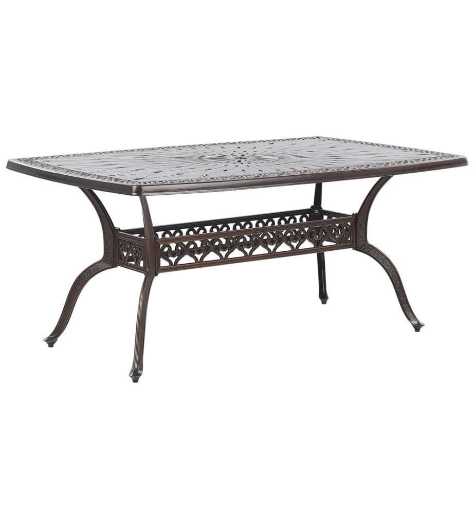 Gartenmöbel Set 6-Sitzer LIZZANO inkl. Kissen Metall Dunkelbraun