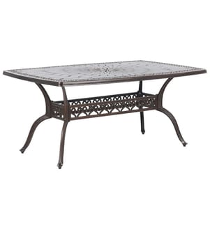 Gartentisch LIZZANO 165 cm 102 cm Metall Dunkelbraun