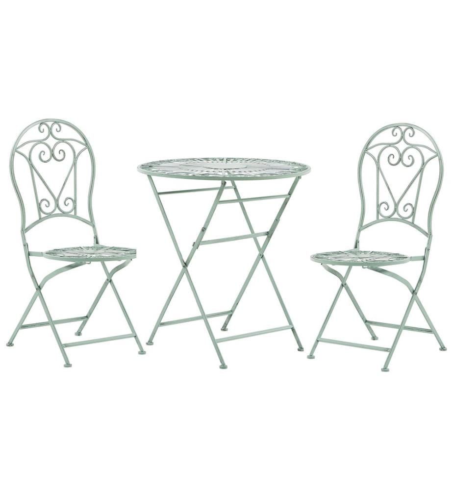 Bistro Set klappbar TRENTO Metall Hellgrün