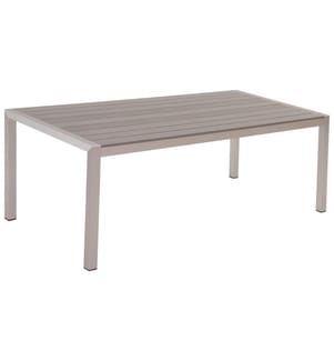 Gartentisch VERNIO 180 cm 90 cm Metall Grau