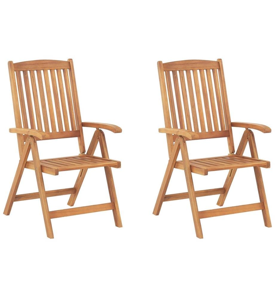 Bistro Set inkl. Kissen klappbar JAVA Akazienholz Dunkelrot