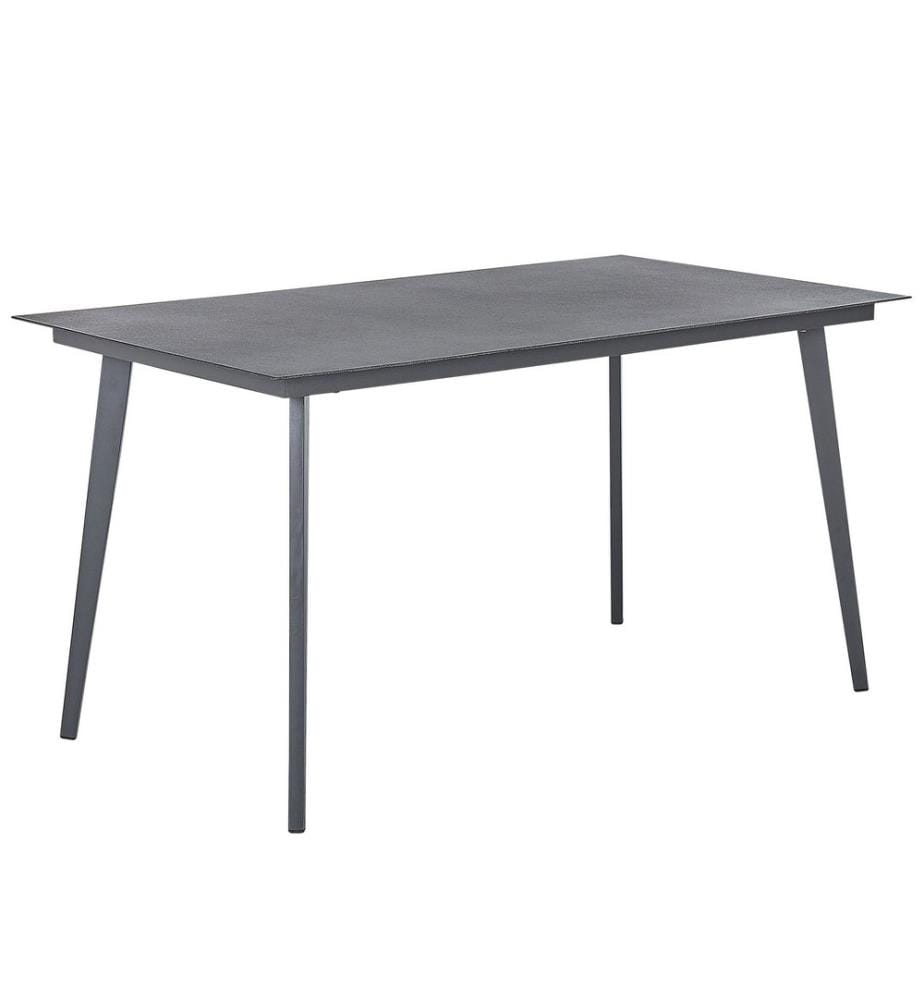 Gartentisch MILETO 140 cm 80 cm Glas Grau