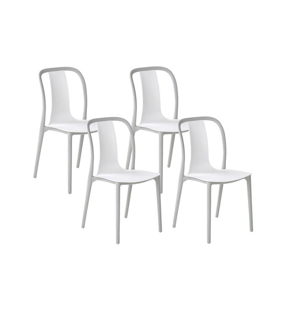 Gartenstuhl 4er Set SPEZIA Weiss