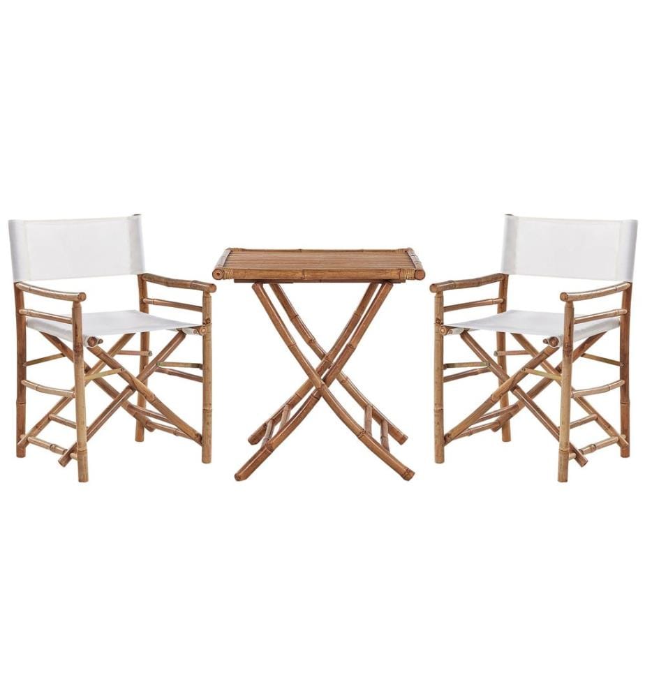 Bistro Set klappbar MOLISE Bambusholz Braun