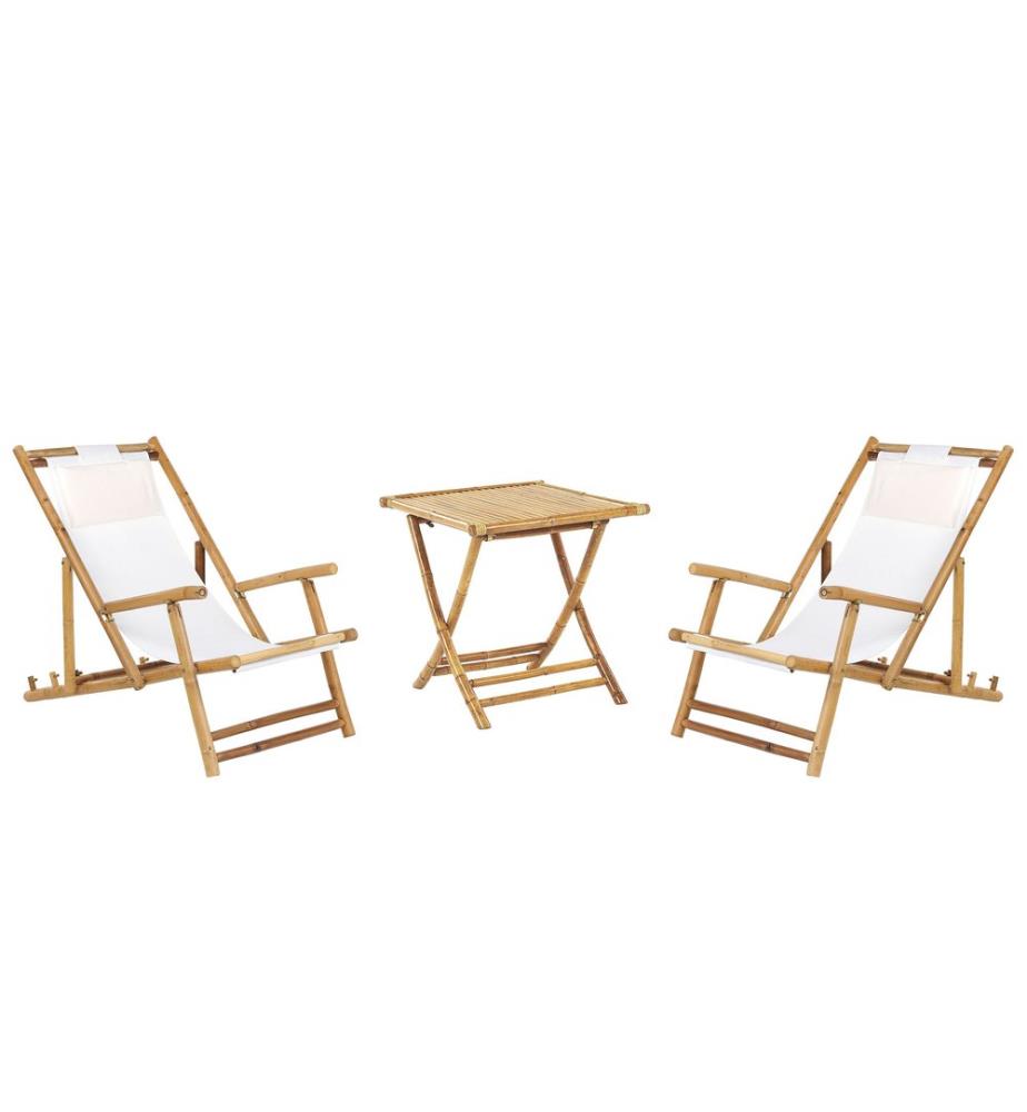 Bistro Set klappbar ATRANI/MOLISE Bambusholz Hellbraun