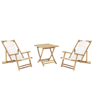 Bistro Set klappbar ATRANI/MOLISE Bambusholz Hellbraun