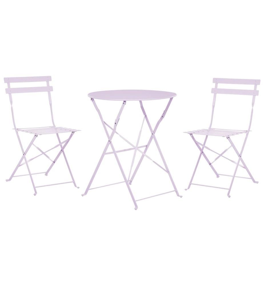 Bistro Set klappbar FIORI Metall Violett