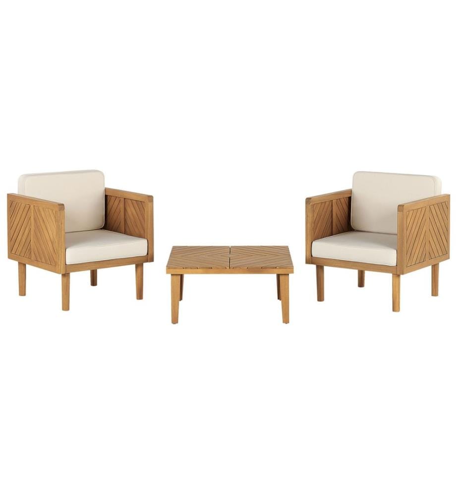 Bistro Set inkl. Kissen BARATTI Akazienholz Braun