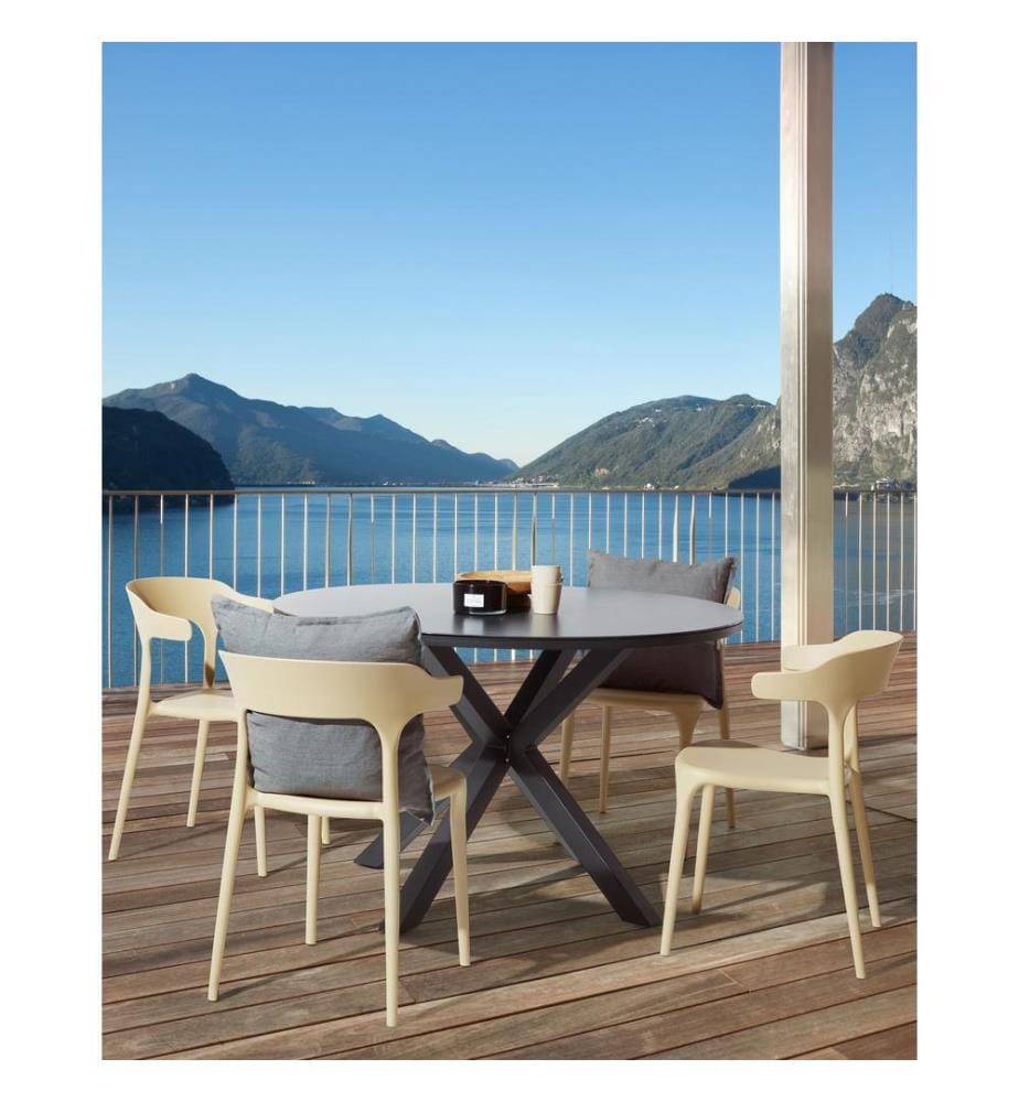 Lot de 4 chaises de jardin GUBBIO Beige sable