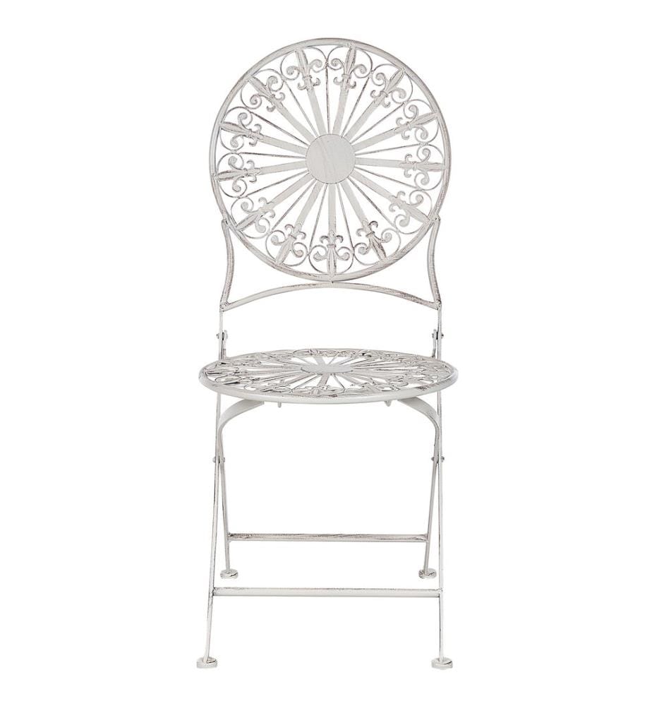 Bistro Set klappbar SCAFA Metall Weiss