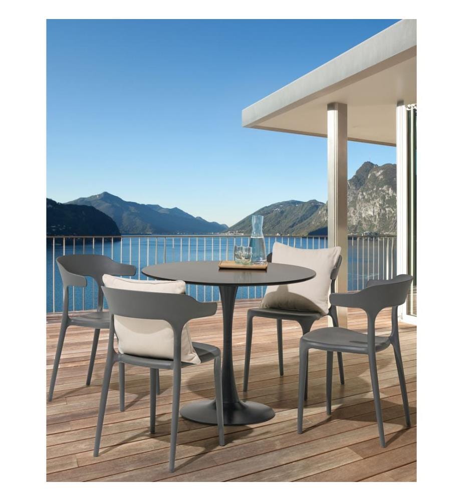 Gartenstuhl 4er Set GUBBIO Grau