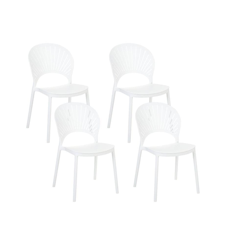 Gartenstuhl 4er Set OSTIA Weiss