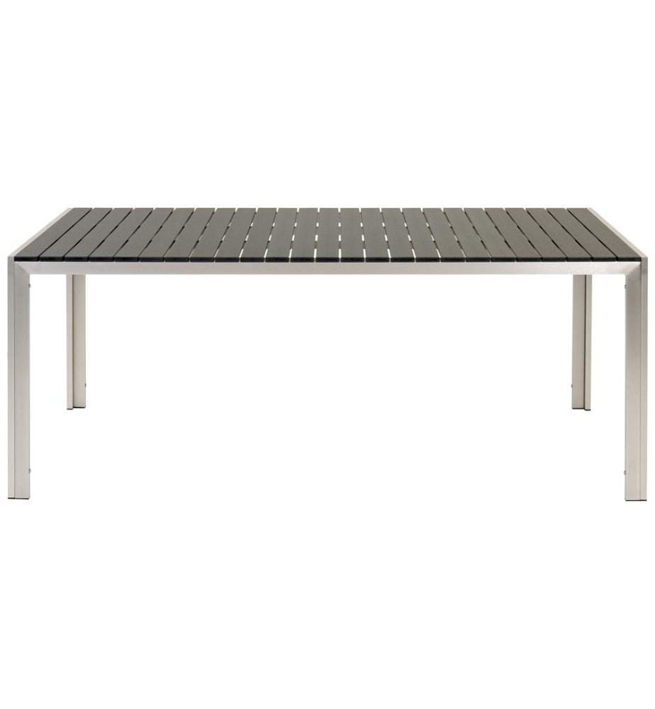 Gartenmöbel Set mit Bänken 6-Sitzer NARDO Schwarz / Silber