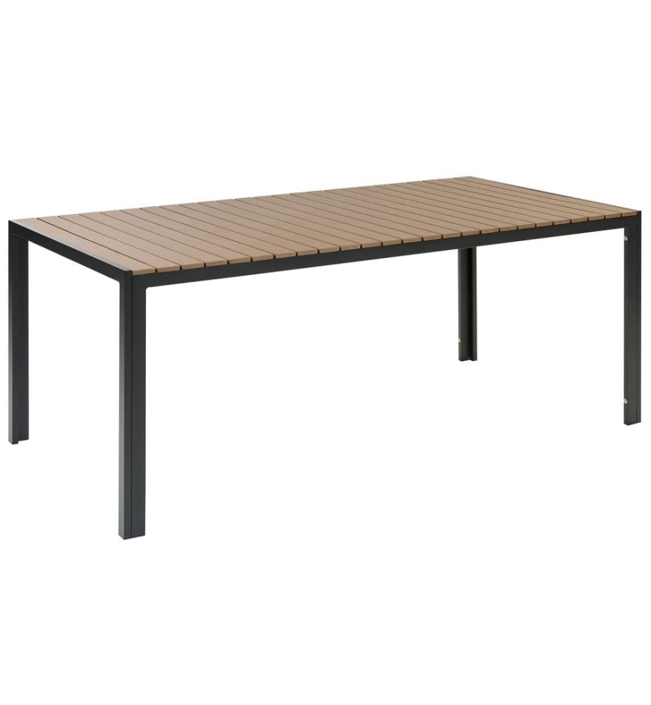 Gartenmöbel Set mit Bänken 6-Sitzer NARDO Braun / Schwarz