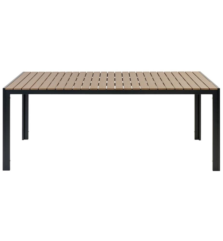 Gartenmöbel Set mit Bänken 6-Sitzer NARDO Braun / Schwarz