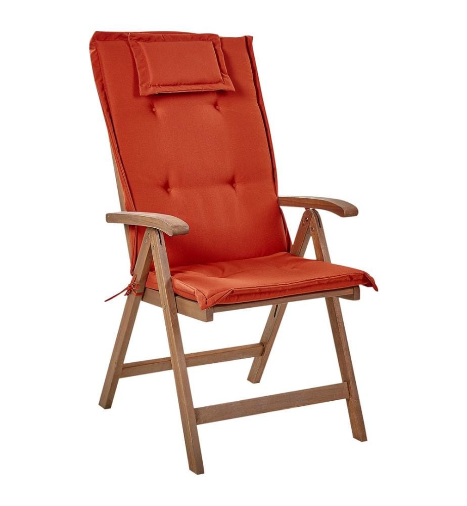 Bistro Set inkl. Kissen klappbar AMANTEA Akazienholz Rot