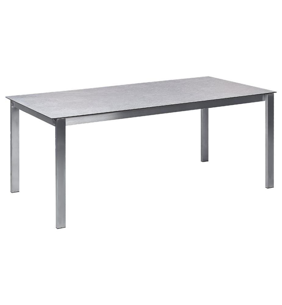 Table de salle à manger de jardin COSOLETO 180 cm 90 cm Verre Gris