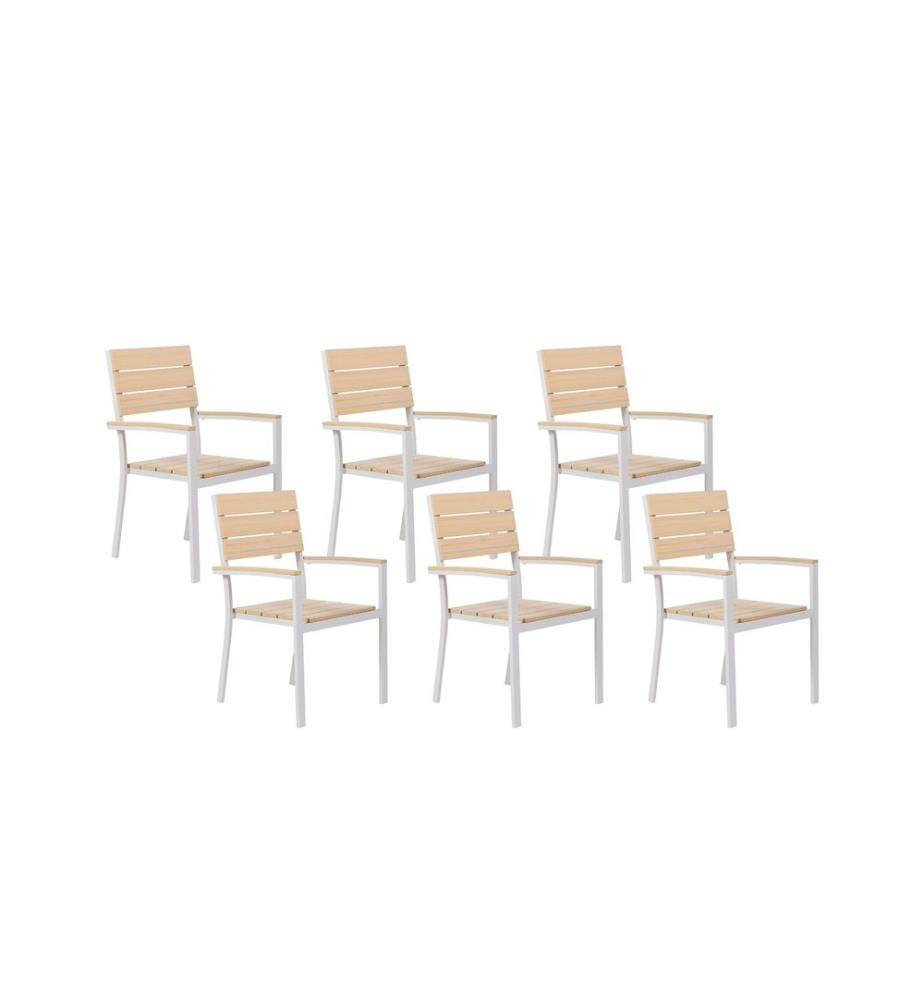 Gartenstuhl 6er Set COMO Beige