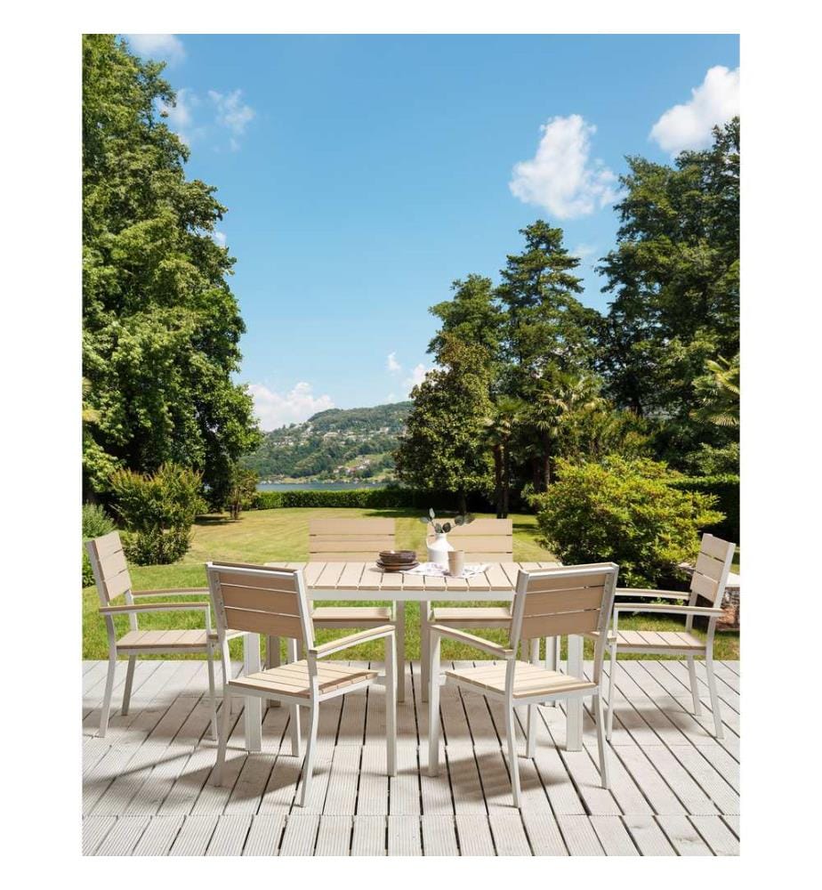 Gartenstuhl 6er Set COMO Beige