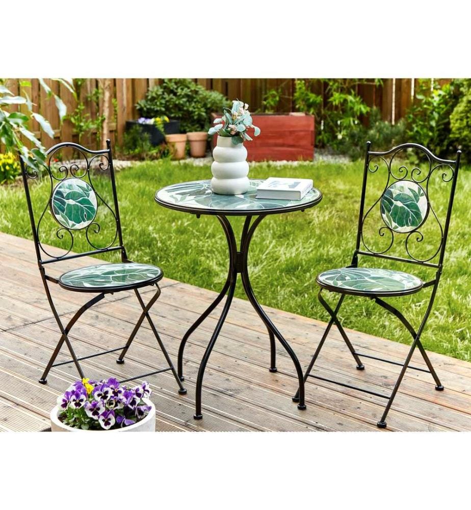 Outdoor Bistrotisch COZZANA 60 cm 60 cm Metall Schwarz