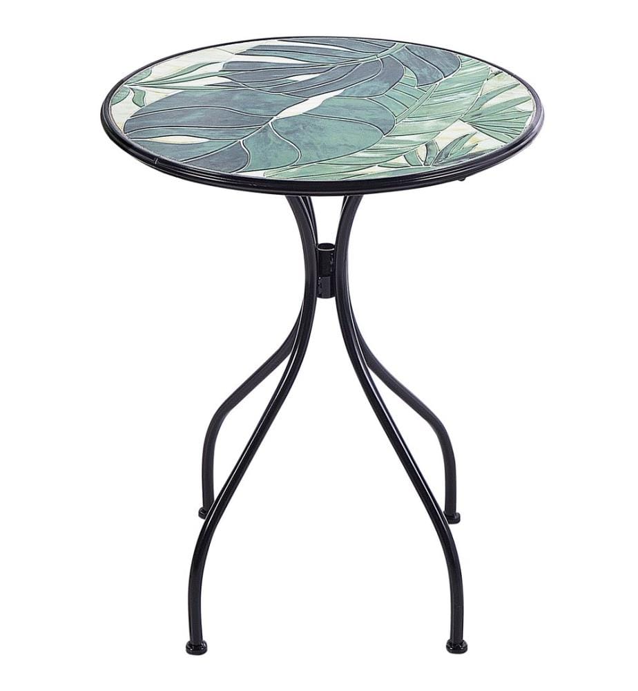 Outdoor Bistrotisch COZZANA 60 cm 60 cm Metall Schwarz