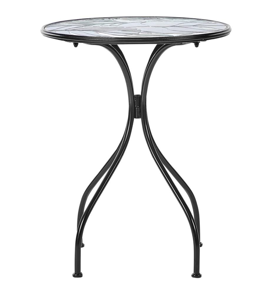 Outdoor Bistrotisch COZZANA 60 cm 60 cm Metall Schwarz