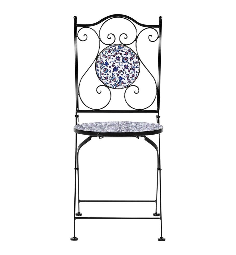 Ensemble bistrot Pliant CAMPRENA Métal Noir